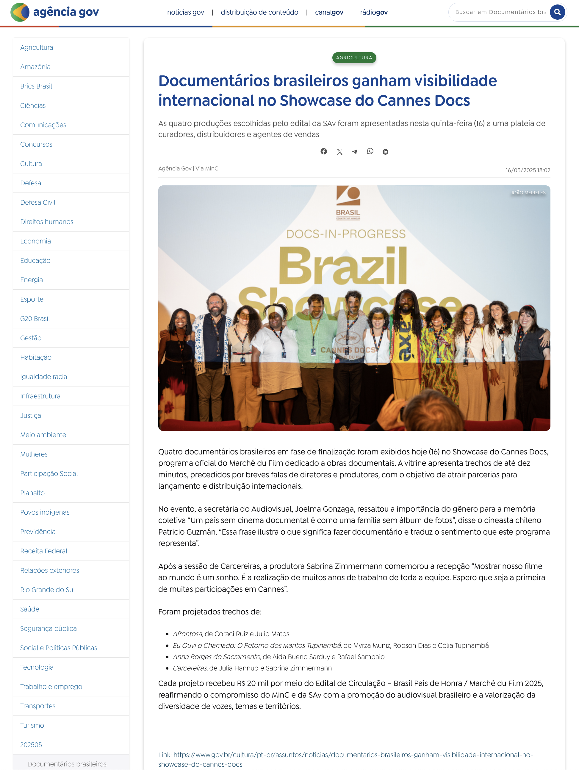 Agência Gov article